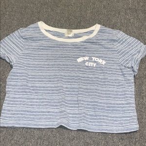 stripped cropped t shirt